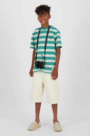 gestreept T-shirt groen