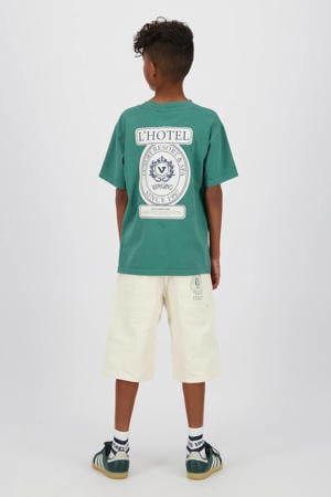 T-shirt met backprint groen