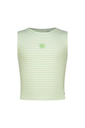 gestreepte mouwloze top groen