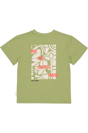 T-shirt met backprint groen
