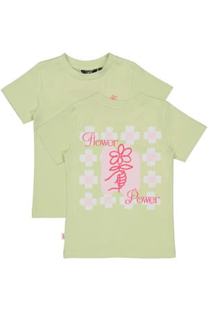 T-shirt met backprint groen