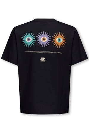 T-shirt met backprint zwart