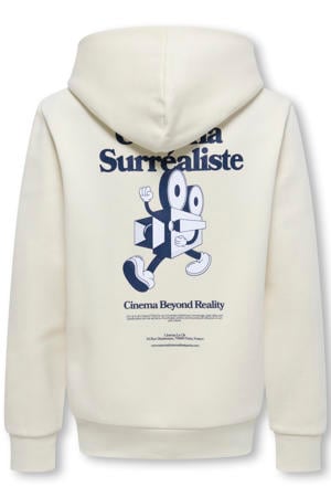 hoodie met backprint wit