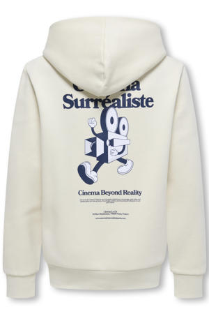 hoodie met backprint wit