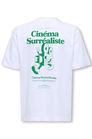 T-shirt met backprint wit