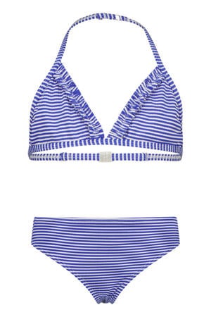 halterbikini Zacky blauw/wit