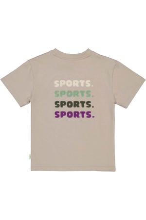 T-shirt met backprint taupe