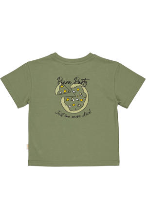 T-shirt met backprint groen