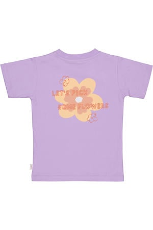 T-shirt met backprint lila