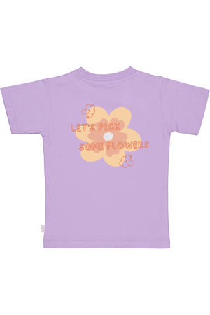 T-shirt met backprint lila
