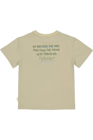T-shirt met backprint beige