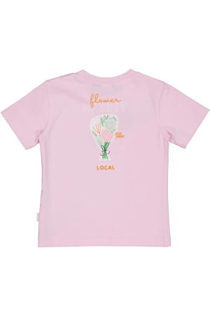 T-shirt met backprint roze