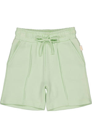 regular waist sweatshort lichtgroen met textuur