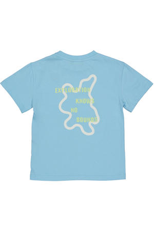 T-shirt met backprint blauw
