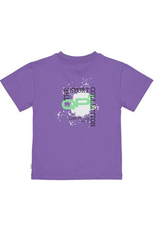 T-shirt met backprint paars