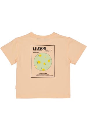 T-shirt met backprint oranje