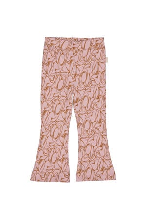 regular waist flared broek roze