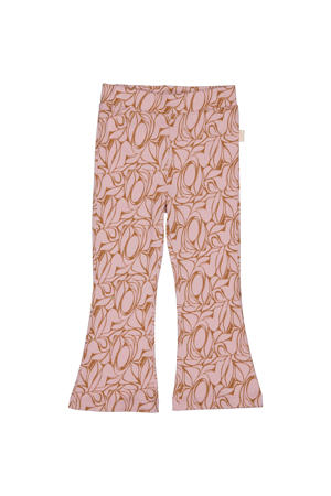 regular waist flared broek roze