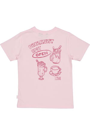 T-shirt met backprint roze