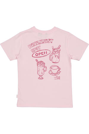 T-shirt met backprint roze