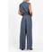 Aaiko wide leg regular waist broek blauw