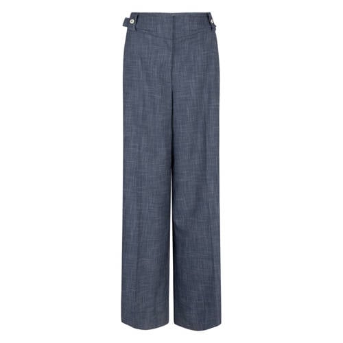 Aaiko wide leg regular waist broek blauw afbeelding