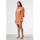 Aaiko gebloemde cocktailjurk oranje