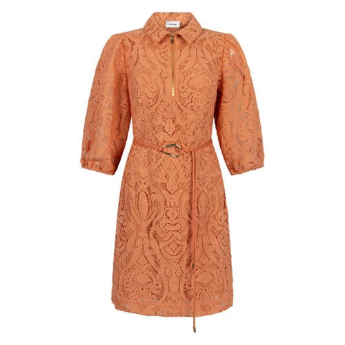 Aaiko gebloemde cocktailjurk oranje afbeelding