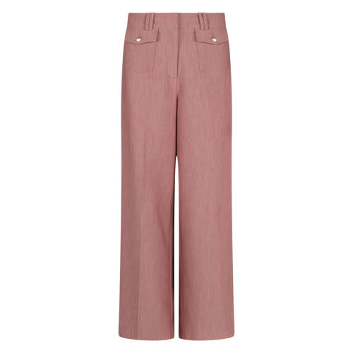 Aaiko straight high waist broek oudroze afbeelding