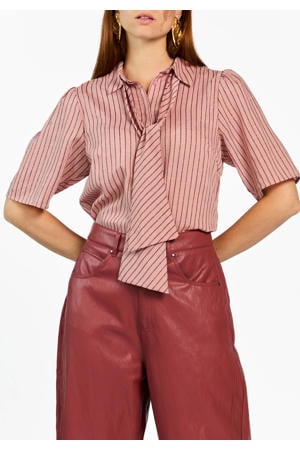 gestreepte blouse oudroze