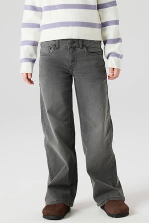 wide leg jeans medium blue denim