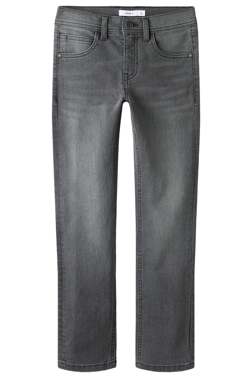Grey denim jongens NAME IT KIDS slim fit jeans van denim met effen