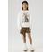 NAME IT KIDS skort met panterprint bruin