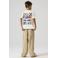 NAME IT KIDS T-shirt met backprint wit