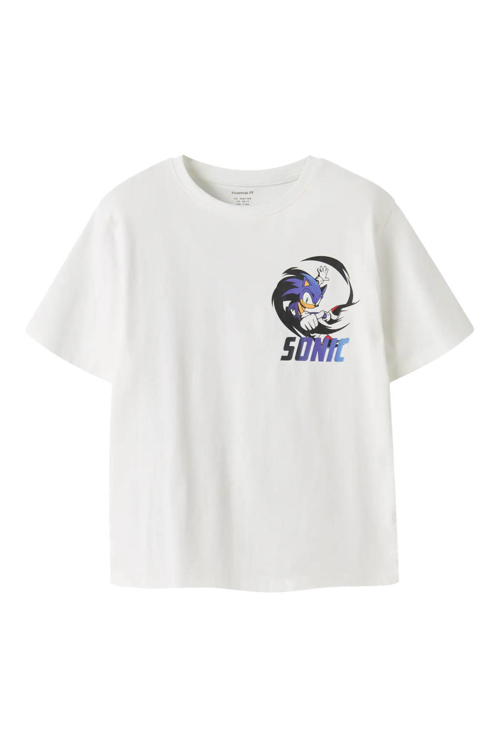 NAME IT KIDS T-shirt met backprint wit