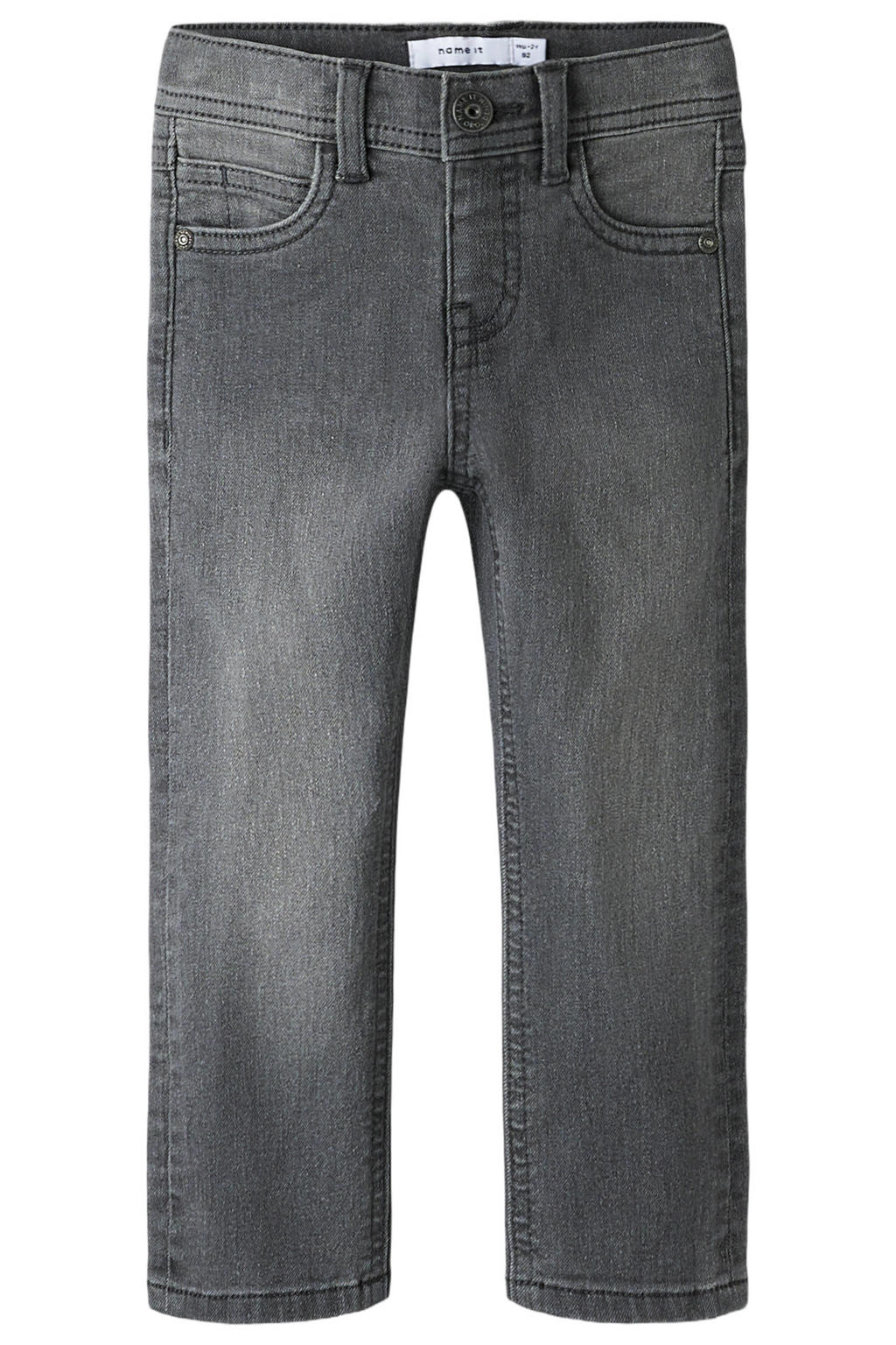 Grey denim jongens NAME IT MINI slim fit jeans van denim met effen