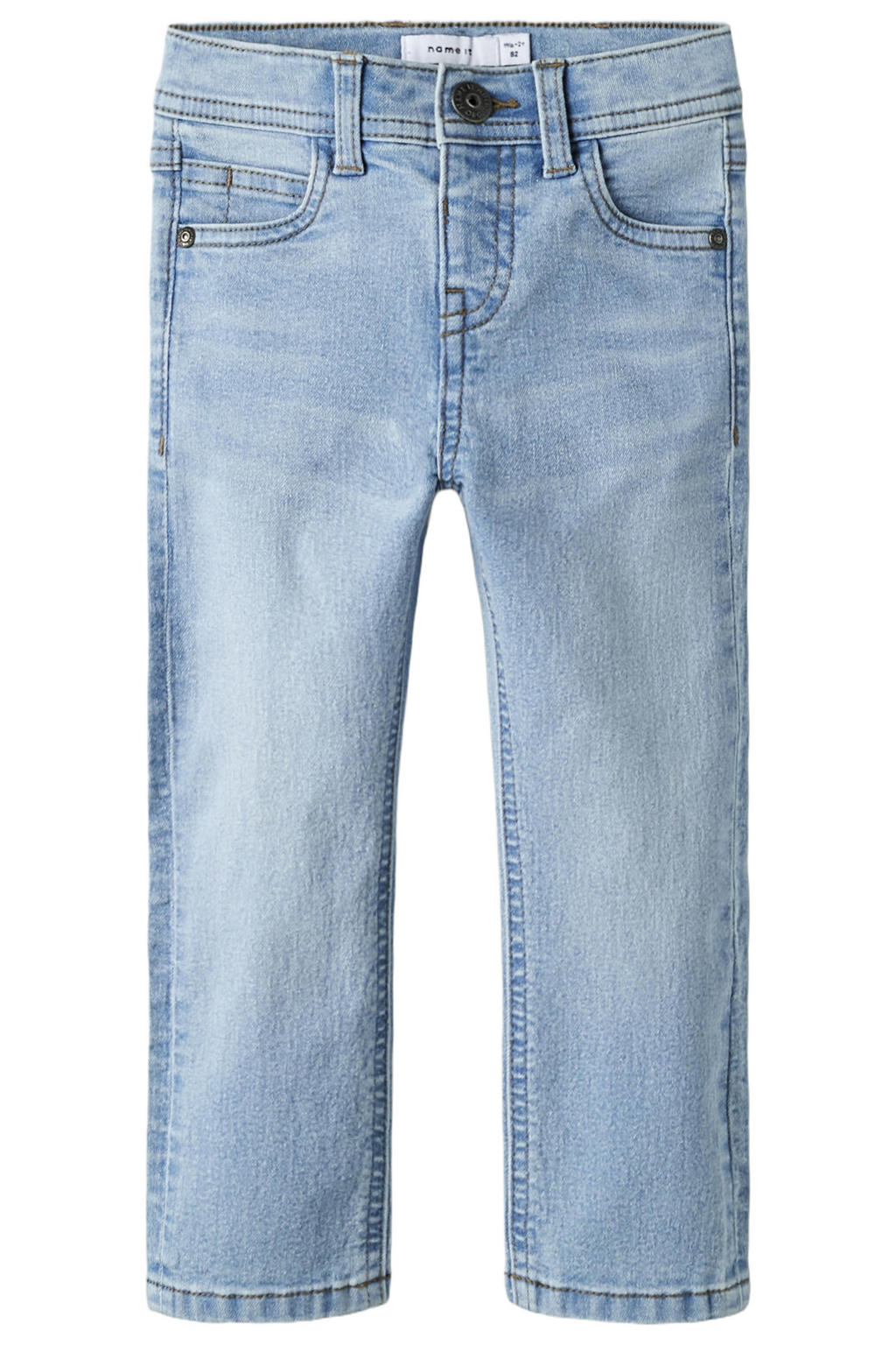 Light blue denim jongens NAME IT MINI slim fit jeans van denim met effen