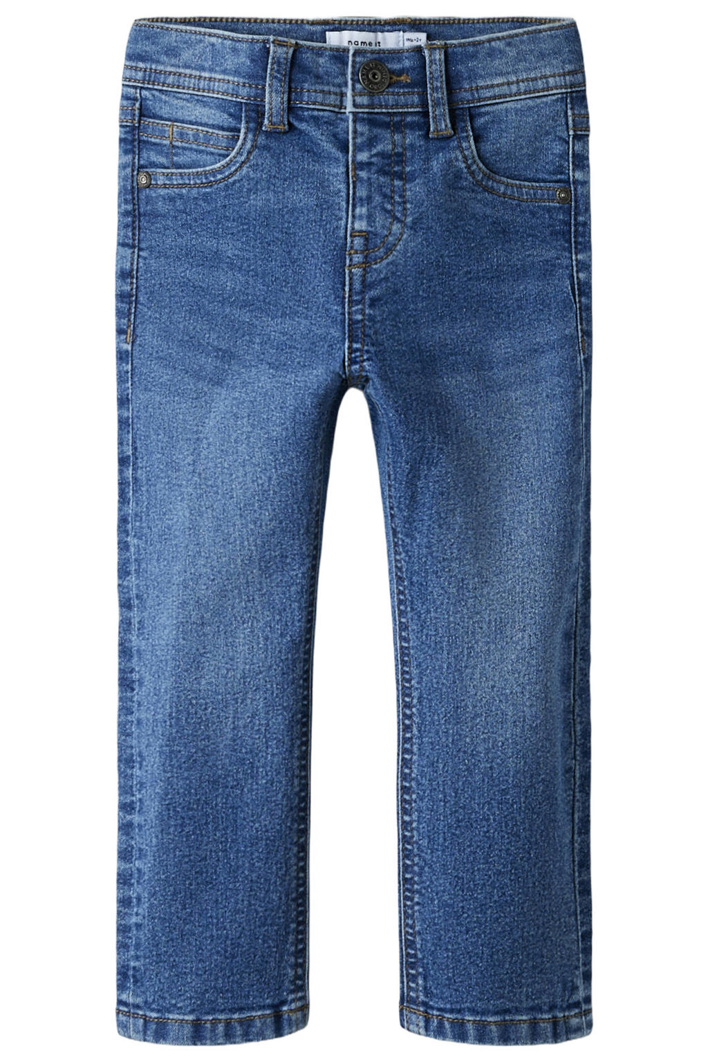 Medium blue denim jongens NAME IT MINI slim fit jeans van denim met effen