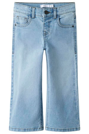 wide leg jeans light blue denim