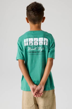 T-shirt met backprint groen