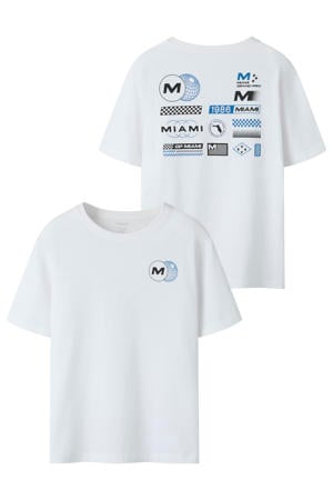 T-shirt met backprint wit