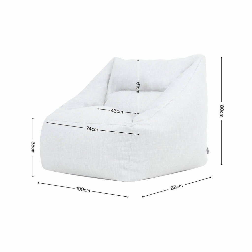 icon Natalia Kids Bean Bag Armchair, Grey, Sherpa Fleece Fabric, Kids Armchair, Bean Bag Child with Filling Included, Bean Bag, Comfortable Kids Furniture, Playroom, Children's Room, Bedroom