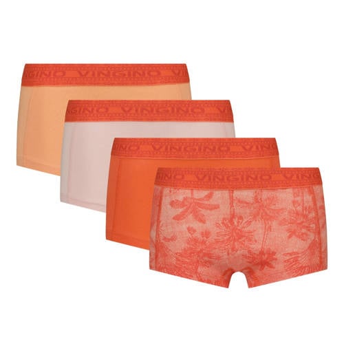 Vingino short oranje (set van 4) – Oranje/lichtroze