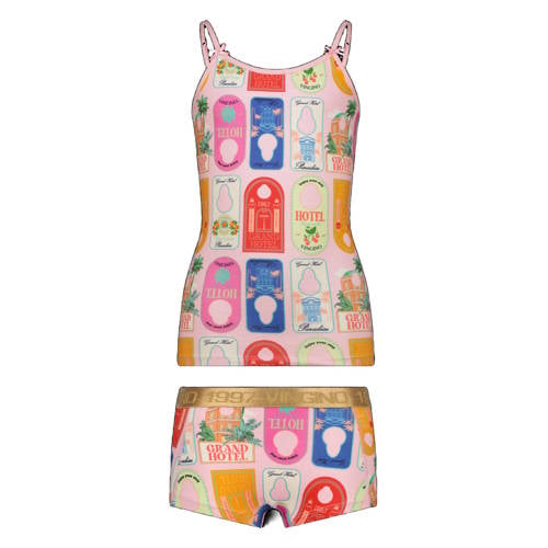 Vingino singlet + short roze/multicolor