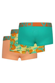 thumbnail: Vingino katoenen short met print - oranje/groen (set van 3)