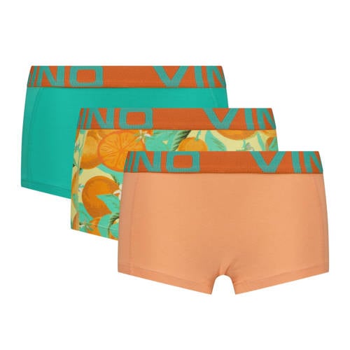 Vingino katoenen short met print oranje/groen (set van 3)