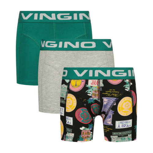 Vingino boxershort groen/multicolor (set van 3)