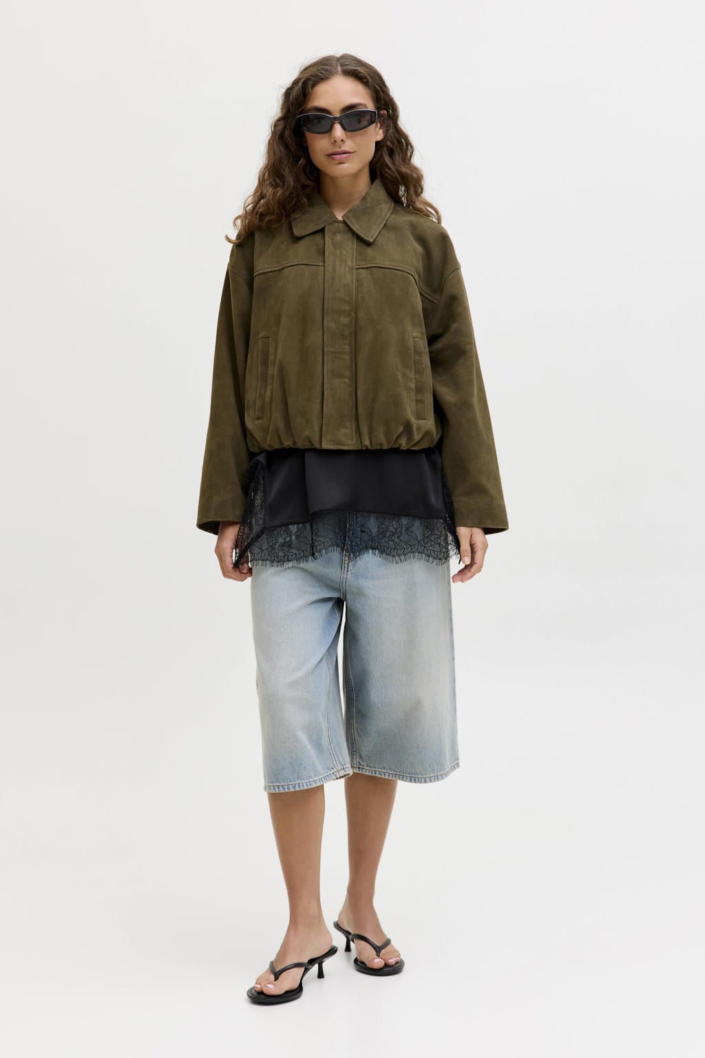JJXX suede jack groen