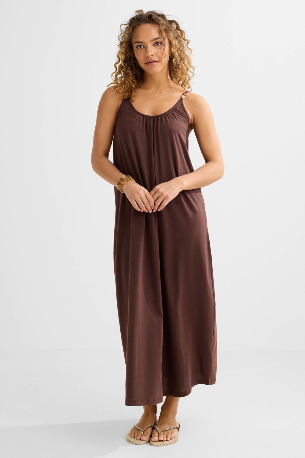 BEACHWAVE strandjurk donkerbruin