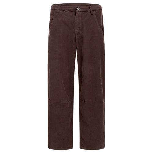Redefined Rebel RRAndrew corduroy baggy casual broek bruin afbeelding